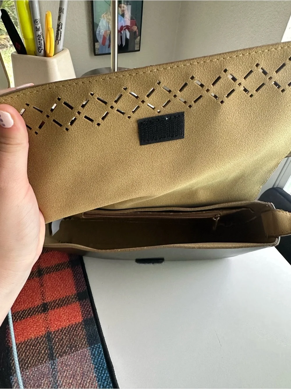 Womens Vintage Olive Green Shoulder Bag by Mondani